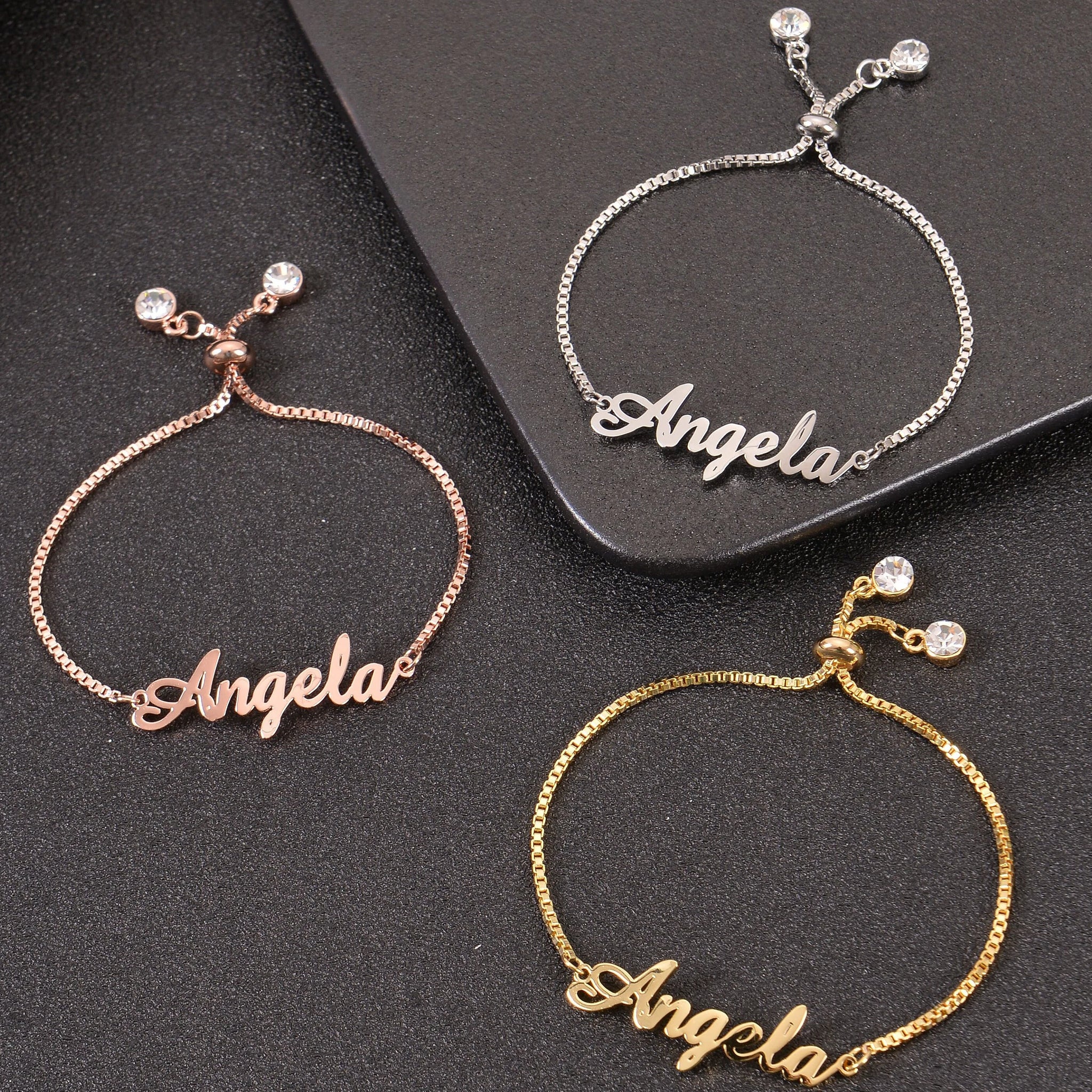 Customized Name Bracelet With Adjustable Chain