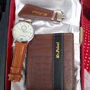 Crocodile Wallet with Watch