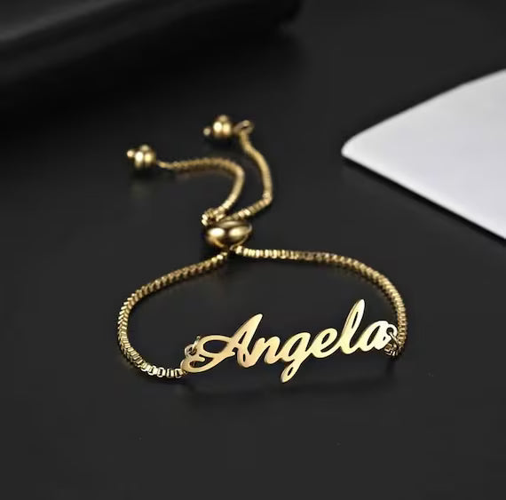 Customized Name Bracelet With Adjustable Chain