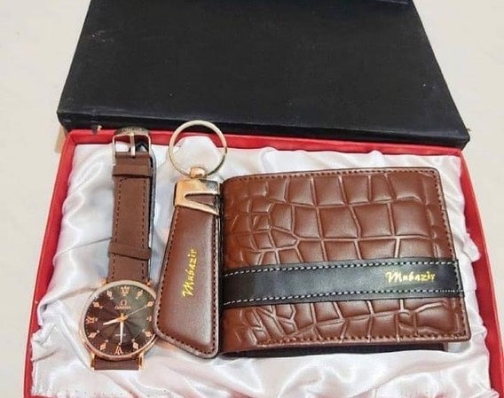 Crocodile Wallet with Watch