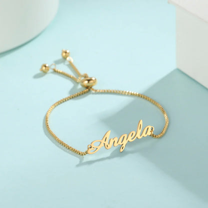 Customized Name Bracelet With Adjustable Chain